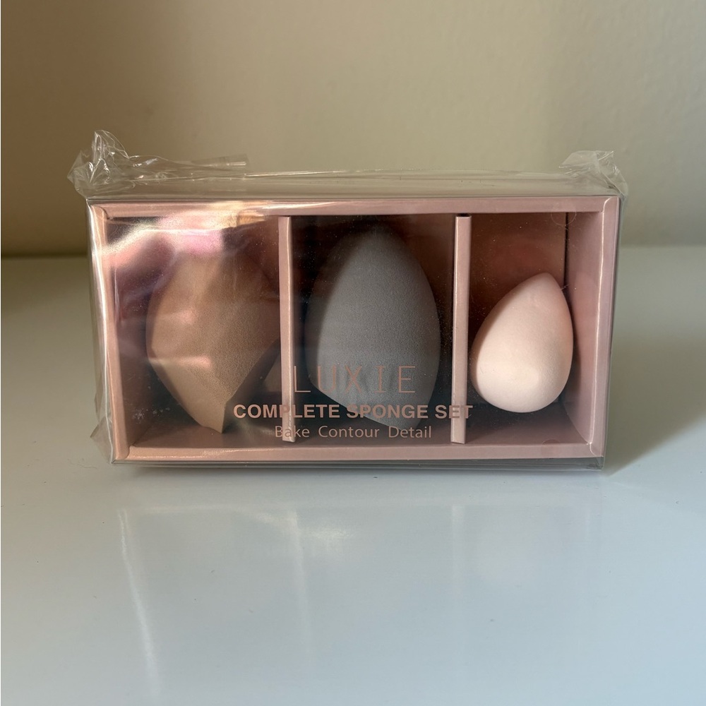 LUXIE Complete Sponge Set - Pink and Gray